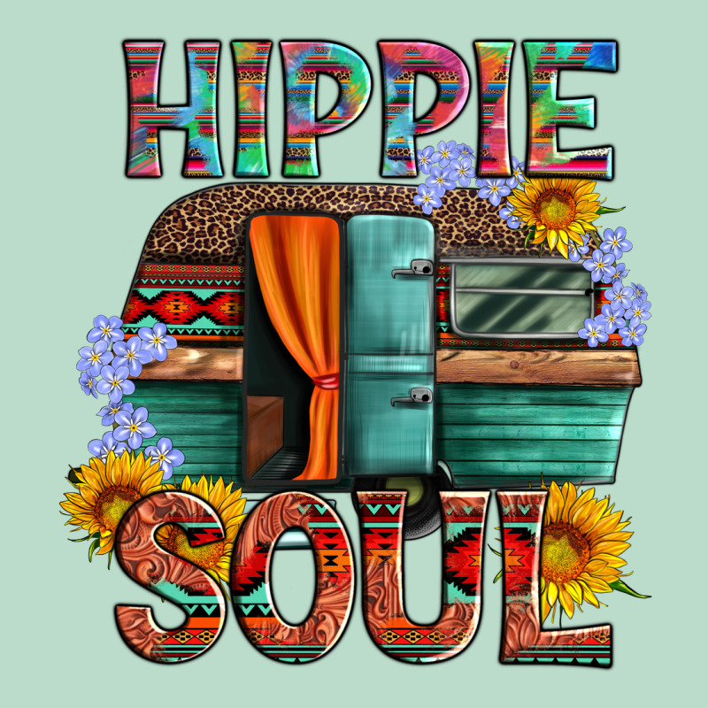 Hippie Soul With Caravan And Flowers Premium Hoodie by Artiststas | Teevron