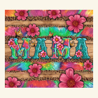 Mama With Tie Dye And Flowers Premium Hoodie | Teevron