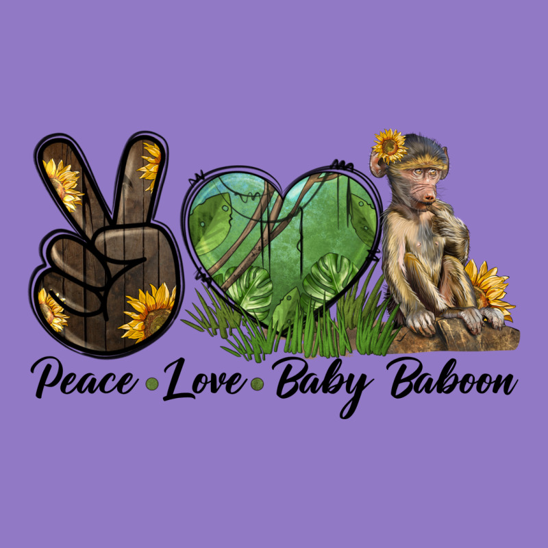 Peace Love Baby Baboon Urban Hoodie by LillyAllenDesigns | Teevron
