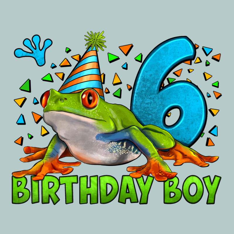 Birthday Boy Frog Age 6 Heavy Core Tee by LillyAllenDesigns | Teevron