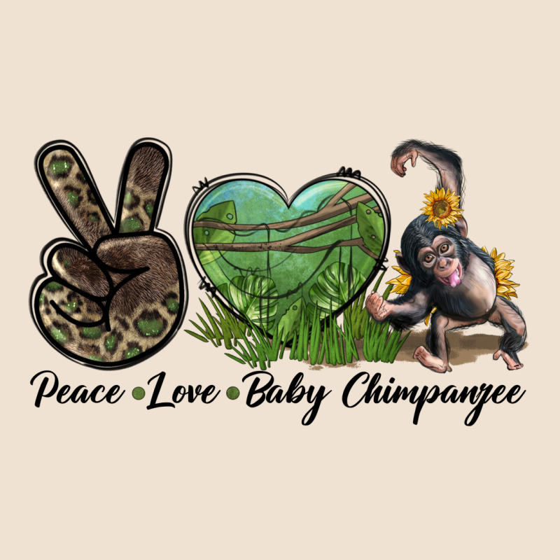 Leopard Peace Love Baby Chimpanzee Urban Hoodie by LillyAllenDesigns | Teevron