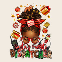 Santa's Favorite Dispatcher Afro Messy Bun Premium Sweatshirt | Teevron