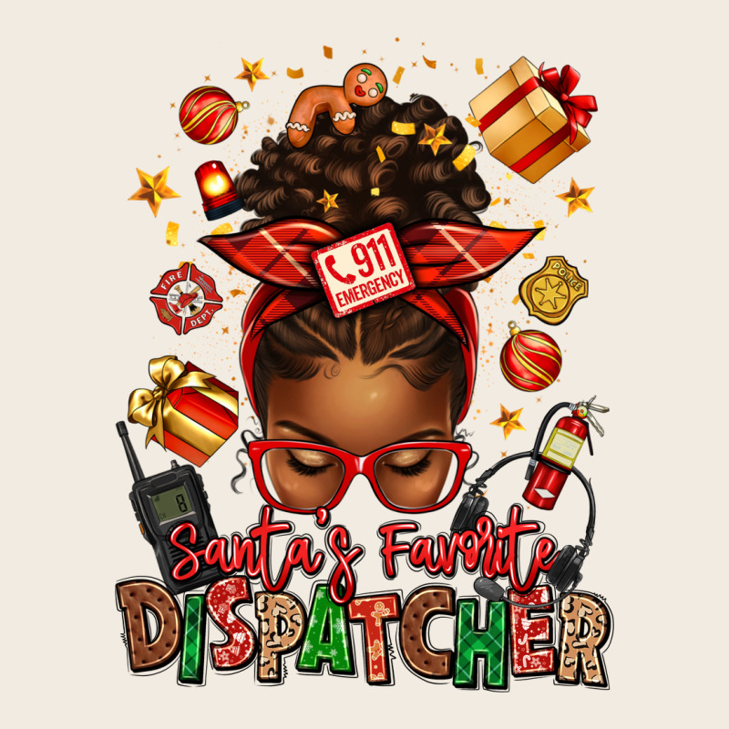 Santa's Favorite Dispatcher Afro Messy Bun Premium Sweatshirt by texasbilliewilder | Teevron