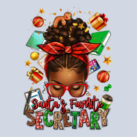 Santa's Favorite Secretary Afro Messy Bun Premium Sweatshirt | Teevron