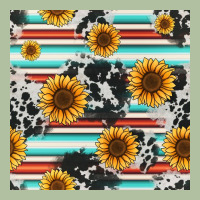Serape Cowhide Sunflowers Seamless Pattern 12inch Urban Hoodie | Teevron