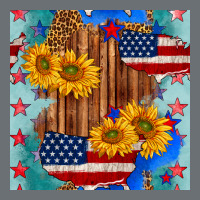 Usa Map With Sunflowers And Leopard Seamless Pattern Premium Hoodie | Teevron