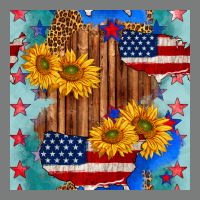 Usa Map With Sunflowers And Leopard Seamless Pattern Premium Hoodie | Teevron