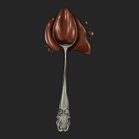 Spoon With Chocolate Premium Hoodie | Teevron