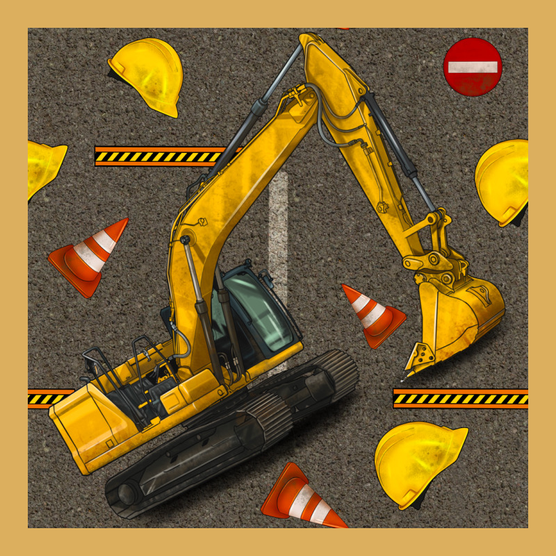 Excavator Seamless Pattern Premium Hoodie by BundleAndBundleShop | Teevron