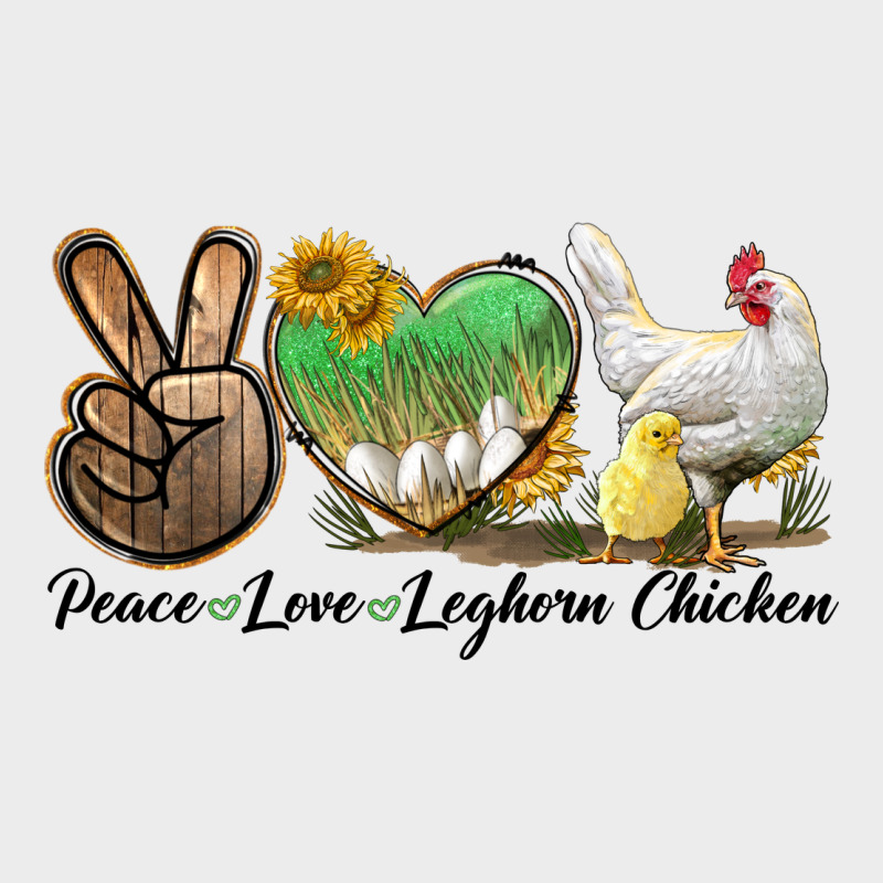 Peace Love Leghorn Chicken Urban Hoodie by LillyAllenDesigns | Teevron