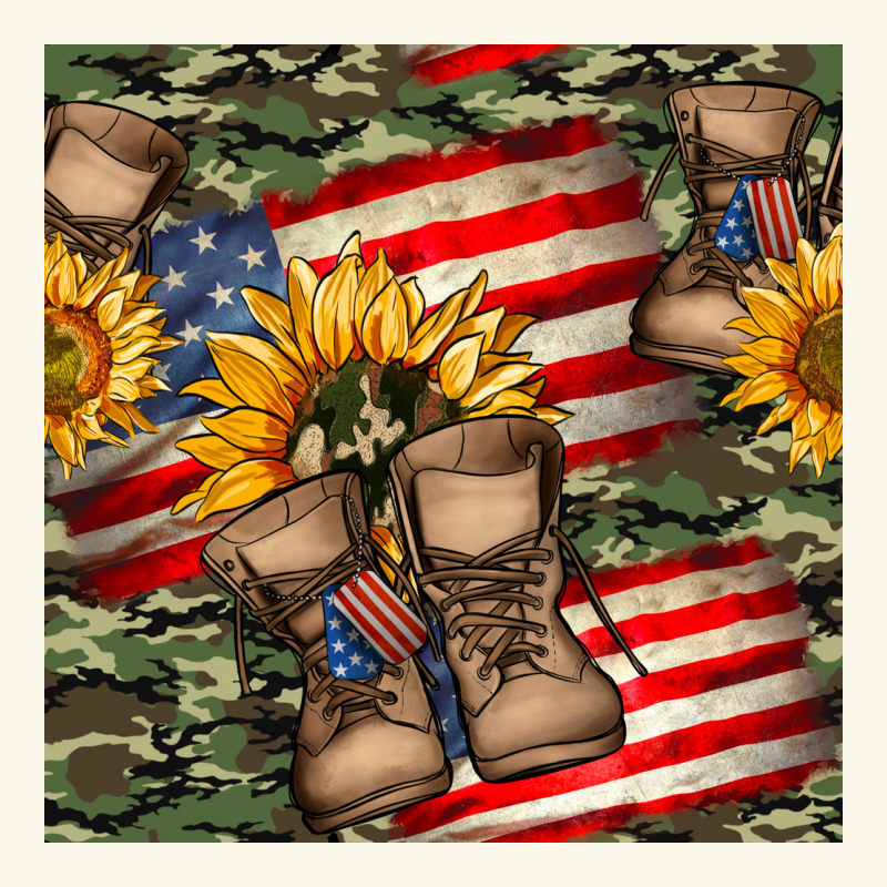 Usa Flag With Army Boot Seamless Pattern Premium Hoodie by BundleAndBundleShop | Teevron