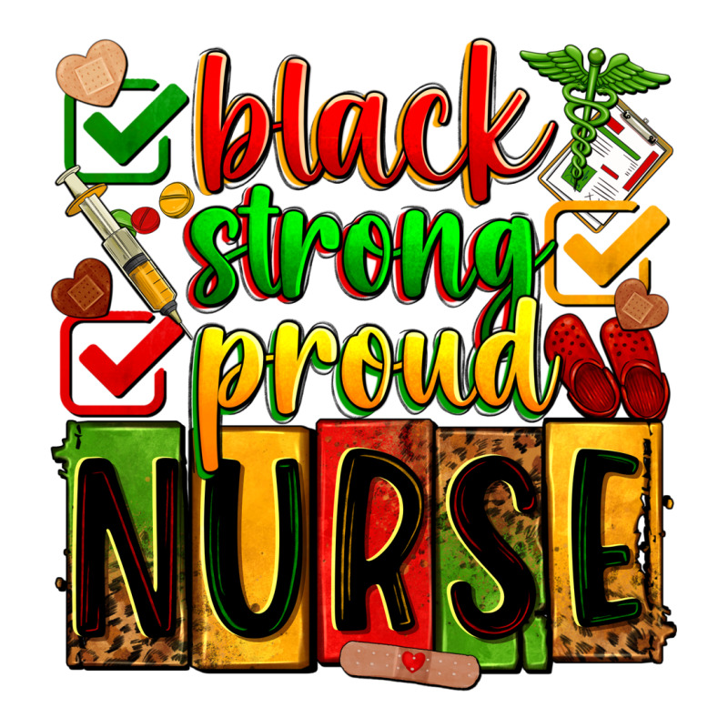 Black Strong Proud Nurse Juneteeenth Premium Sweatshirt by Zillion Design Studio | Teevron
