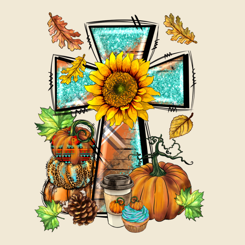 Western Thankful Cross Pumpkin Ladies Tee by BarkalooDesign | Teevron