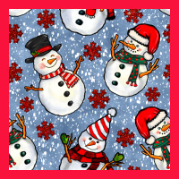 Christmas Snowman Seamless Pattern Classic Tee | Teevron