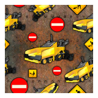 asphalt paver seamless pattern | Teevron
