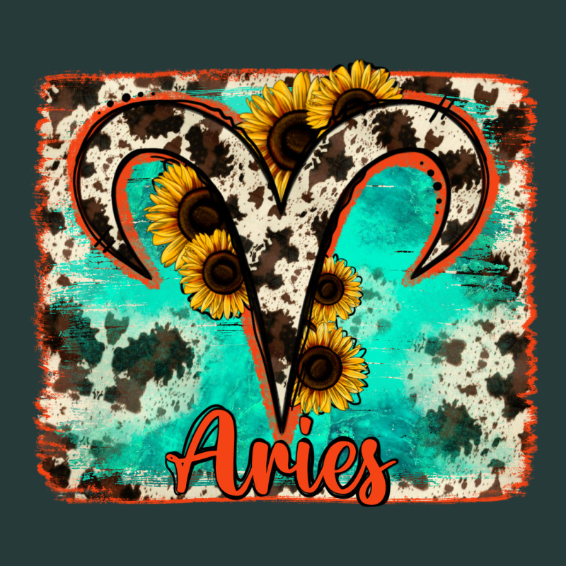Aries Turquoise Cowhide Premium Sweatshirt by RanaPortraitStore | Teevron