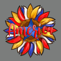 America With American Flag Colors And Sunflower With Star Premium Hoodie | Teevron