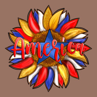 America With American Flag Colors And Sunflower With Star Premium Hoodie | Teevron