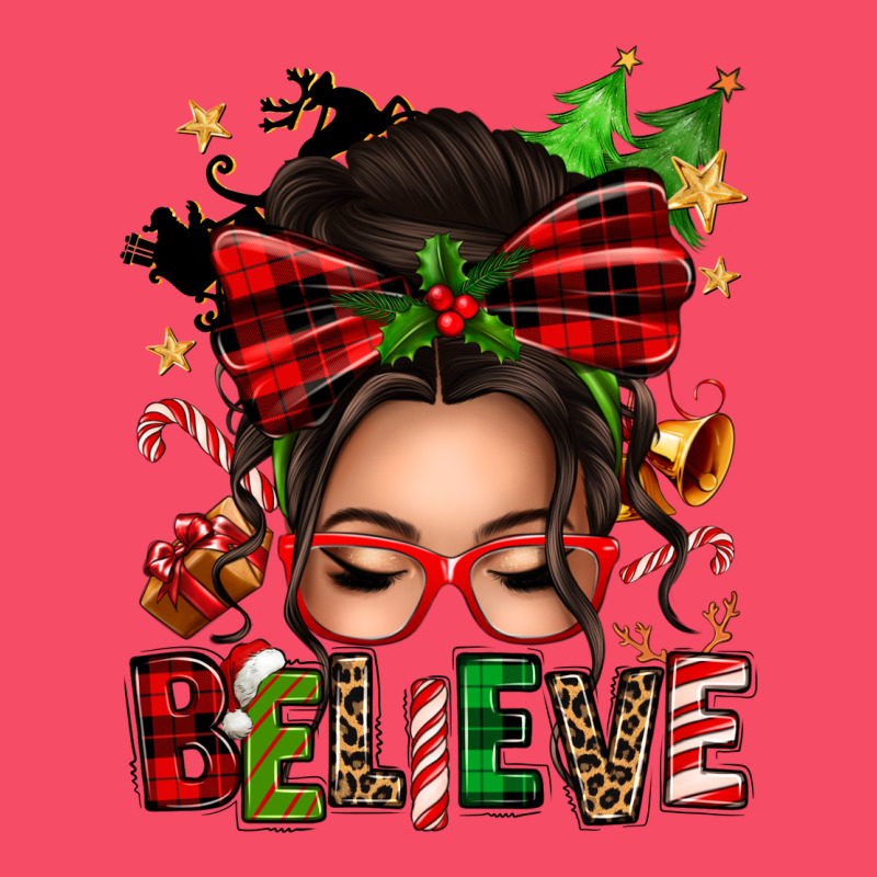 Christmas Believe Afro Messy Bun Premium Sweatshirt by texasbilliewilder | Teevron
