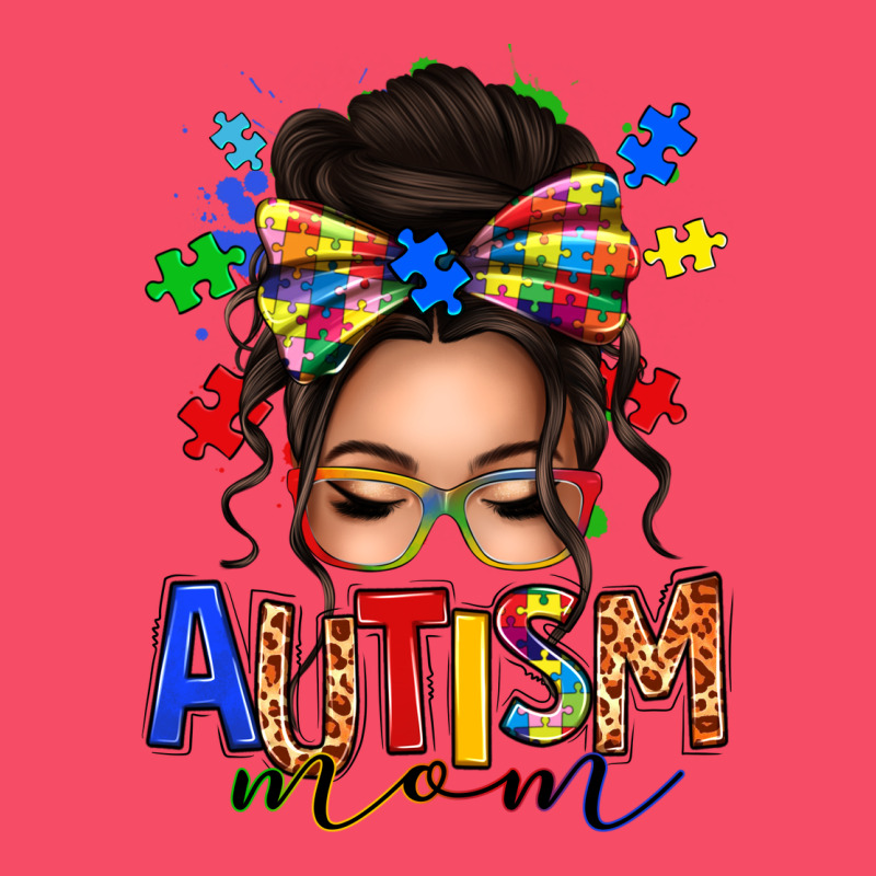 Autism Mom Afro Messy Bun Premium Sweatshirt by texasbilliewilder | Teevron