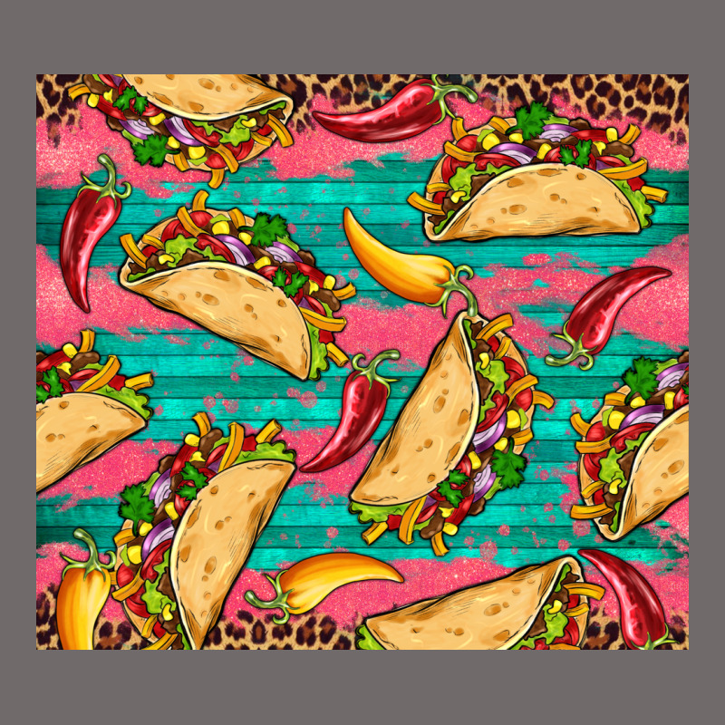 Mexican Taco Paper Glitter Leopard Wooden Urban Heavy Tee by Artiststas | Teevron