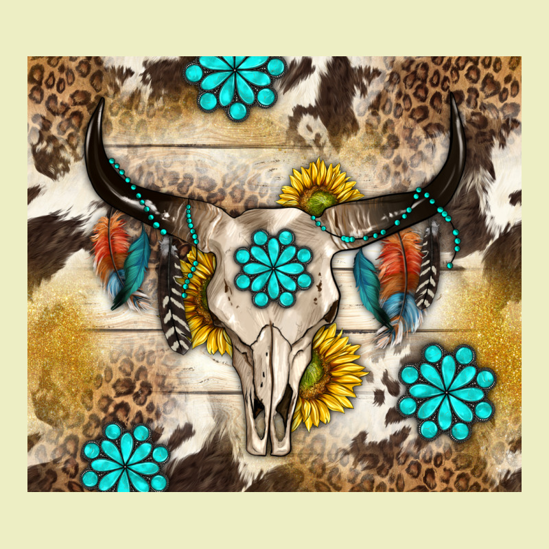 Cowhide Leopard Bull Skull Gemstone Urban Hoodie by NancyCooperArtShop | Teevron