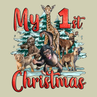 My First Christmas Baby Safari Animals Heavy Core Tee | Teevron