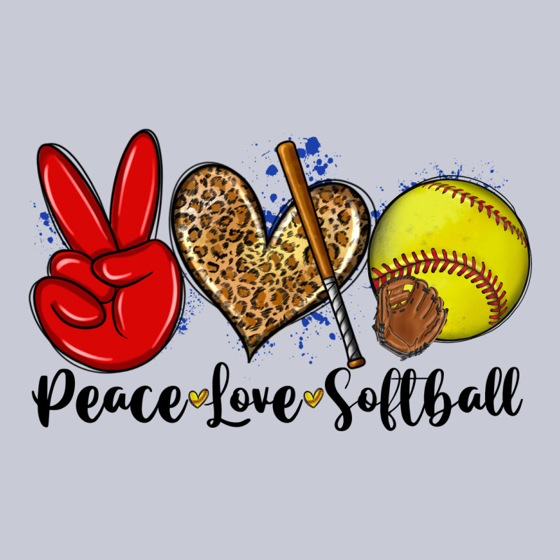 Peace Love Softball Heavyweight Hoodie by Zillion Design Studio | Teevron