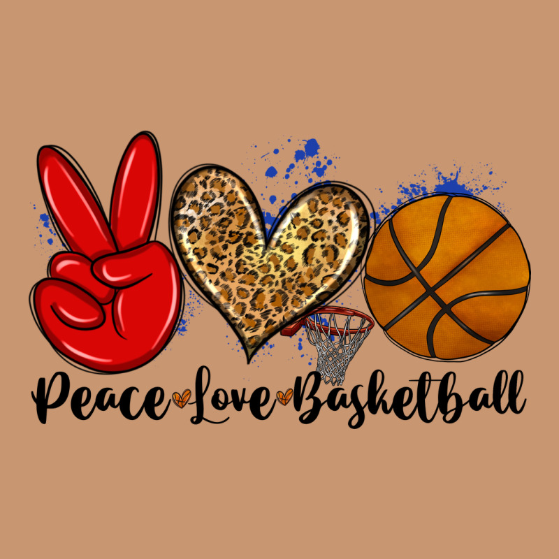 Peace Love Basketball Heavyweight Hoodie by Zillion Design Studio | Teevron