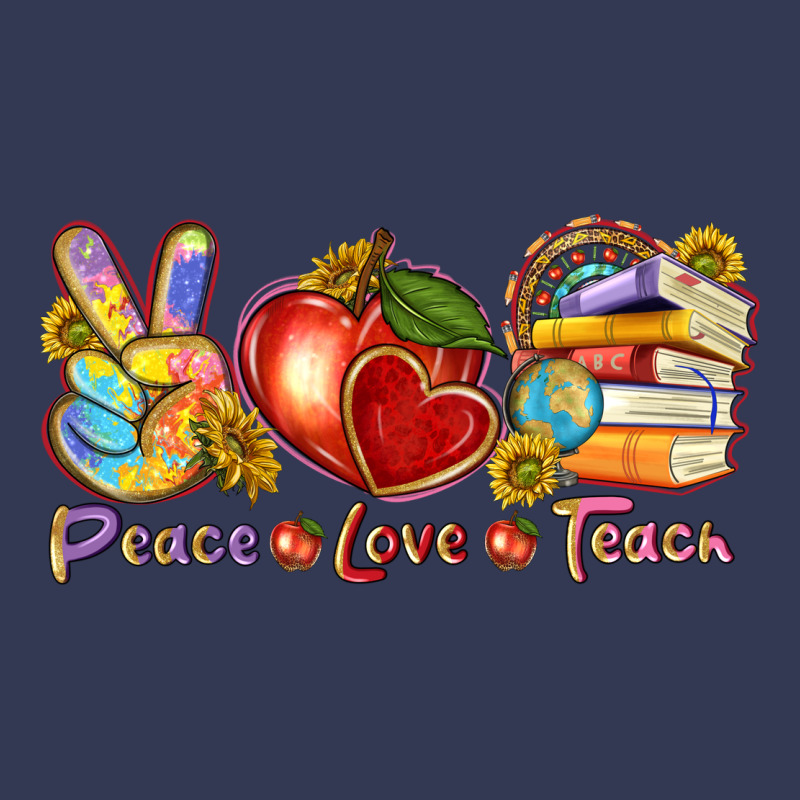 Peace Love Teach Heavyweight Hoodie by texasbilliewilder | Teevron