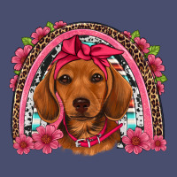 Dachshund Puppy Floral Rainbow Vintage Tee | Teevron
