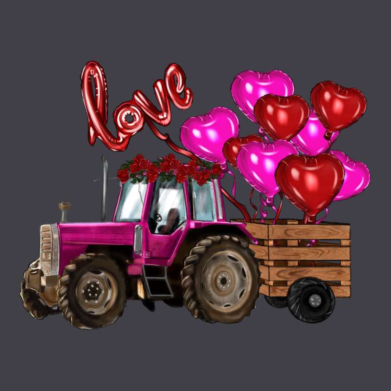 Valentine's Day Pink Tractor With Pin Heart Balloons Heavyweight Hoodie by RanaPortraitStore | Teevron