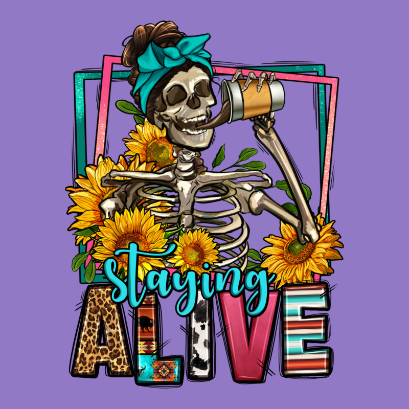 Staying Alive Coffee Drinking Skeleton Urban Hoodie by Jasminsmagicworld | Teevron