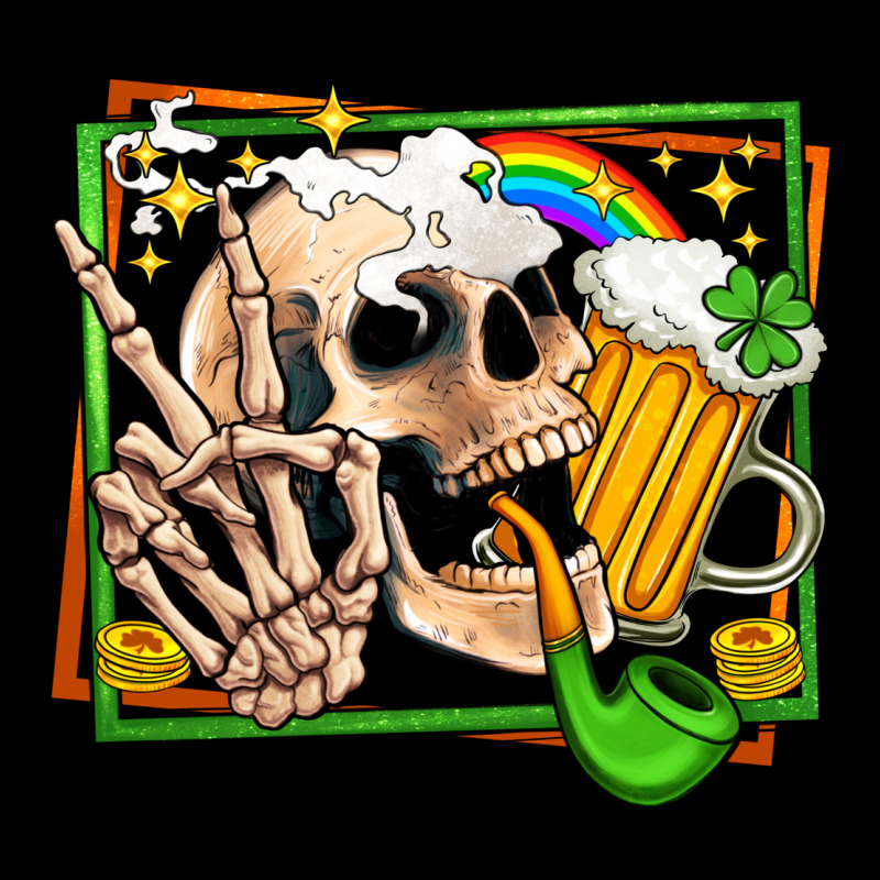 St Patricks Day Peace Skull Urban Hoodie by Jasminsmagicworld | Teevron