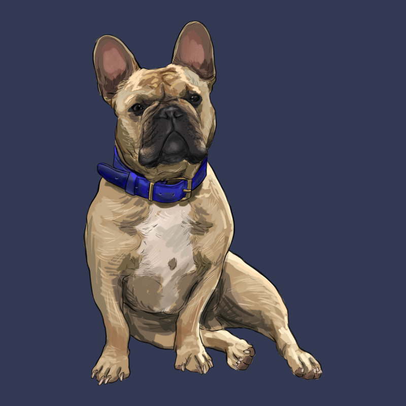 French Bulldog With Royal Blue Heavyweight Hoodie by RanaPortraitStore | Teevron