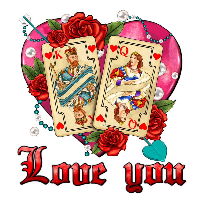 Love You Playing Cards Roses And Pearls Premium Hoodie by AdoDesignShop | Teevron