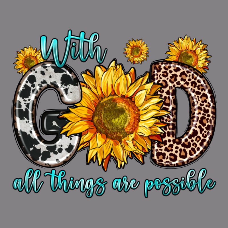 With God All Things Are Possible Sunflower Heavyweight Hoodie by Zillion Design Studio | Teevron