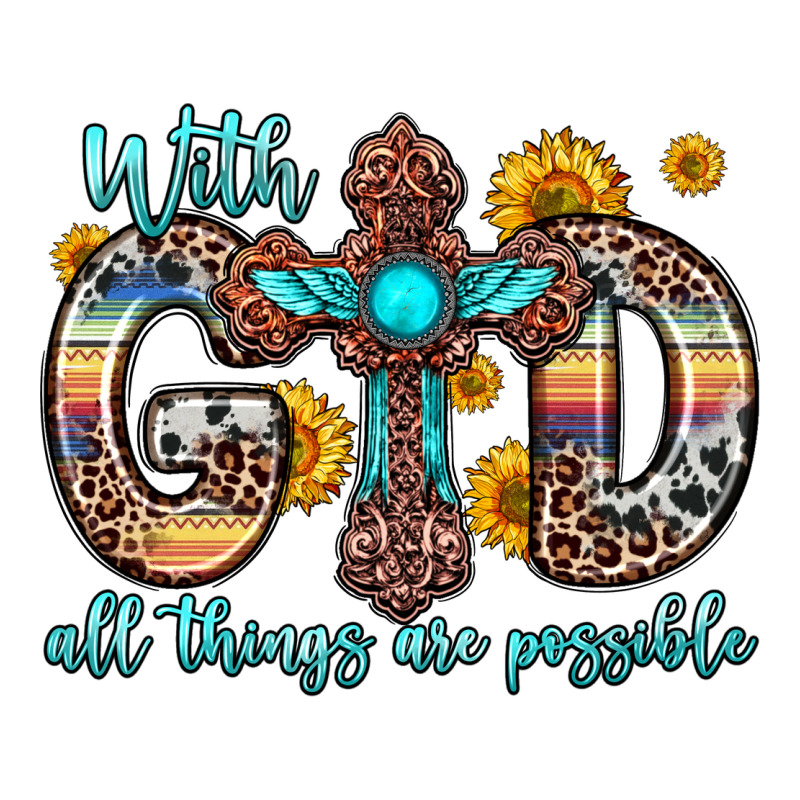 With God All Things Are Possible Cross Heavyweight Hoodie by Zillion Design Studio | Teevron