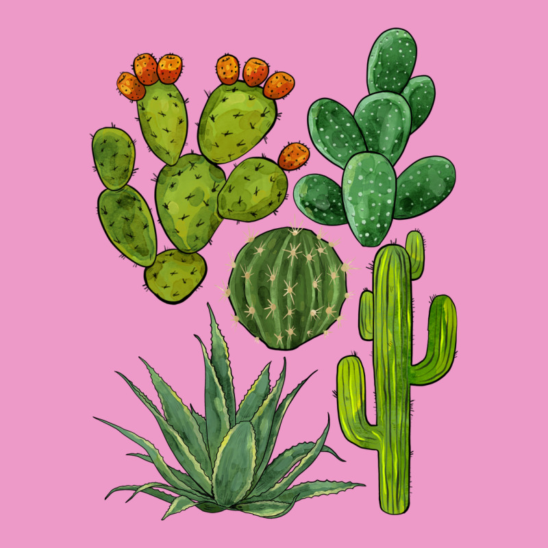 Watercolor Cactus Bundle Preview Urban Hoodie by BarkalooDesign | Teevron
