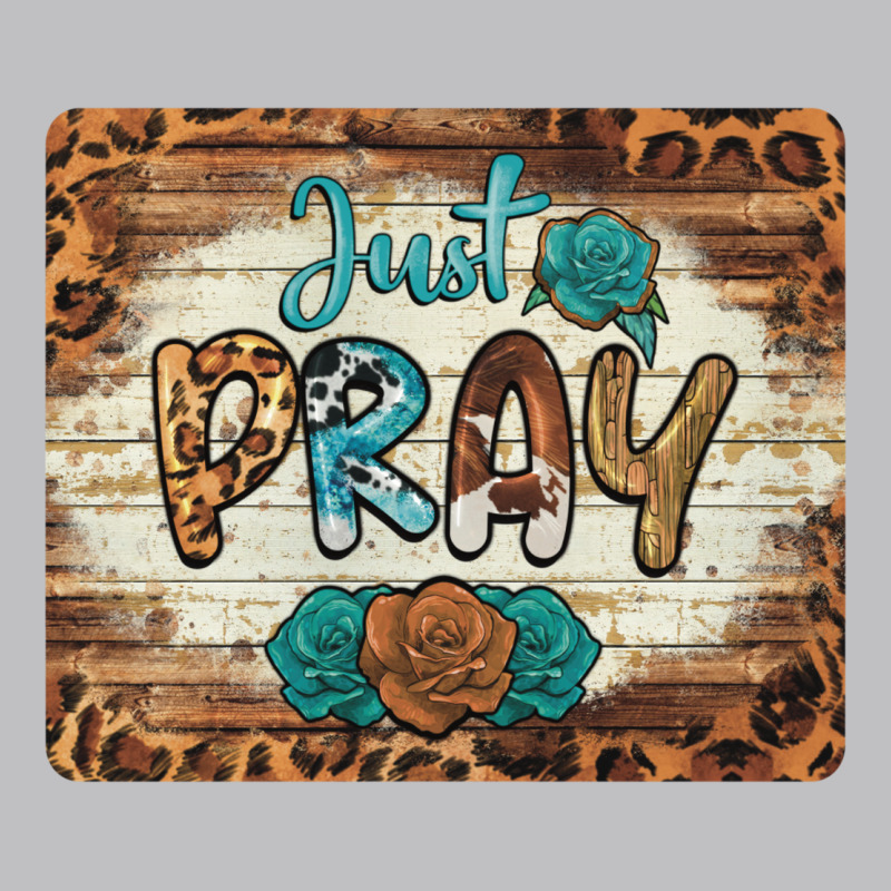 Just Pray Mousepad Long Sleeve Tee by BarkalooDesign | Teevron