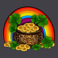 St Patricks Shamrock Gold Leopard Rainbow Heavyweight Hoodie | Teevron