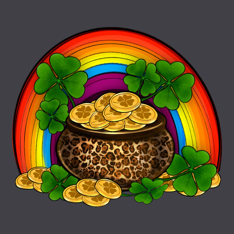 St Patricks Shamrock Gold Leopard Rainbow Heavyweight Hoodie by RanaPortraitStore | Teevron