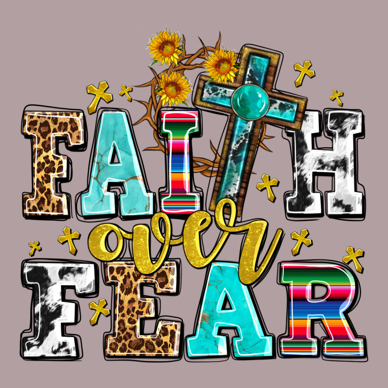 Faith Over Fear With Cross And Sunflowers Vintage Hoodie by AdoDesignShop | Teevron
