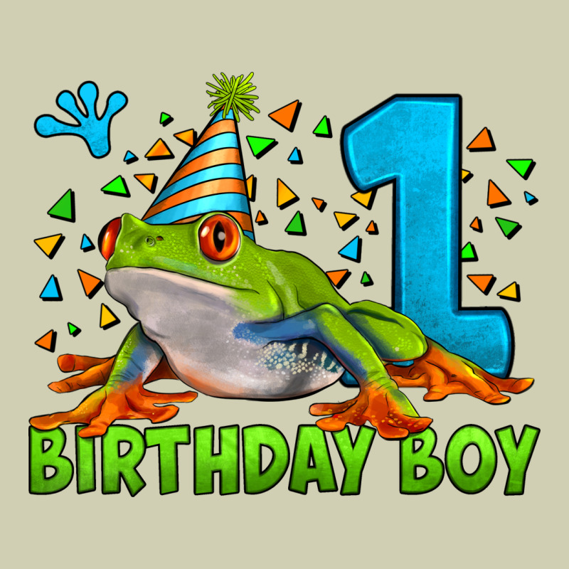 Birthday Boy Frog Age 1 Heavy Core Tee by LillyAllenDesigns | Teevron
