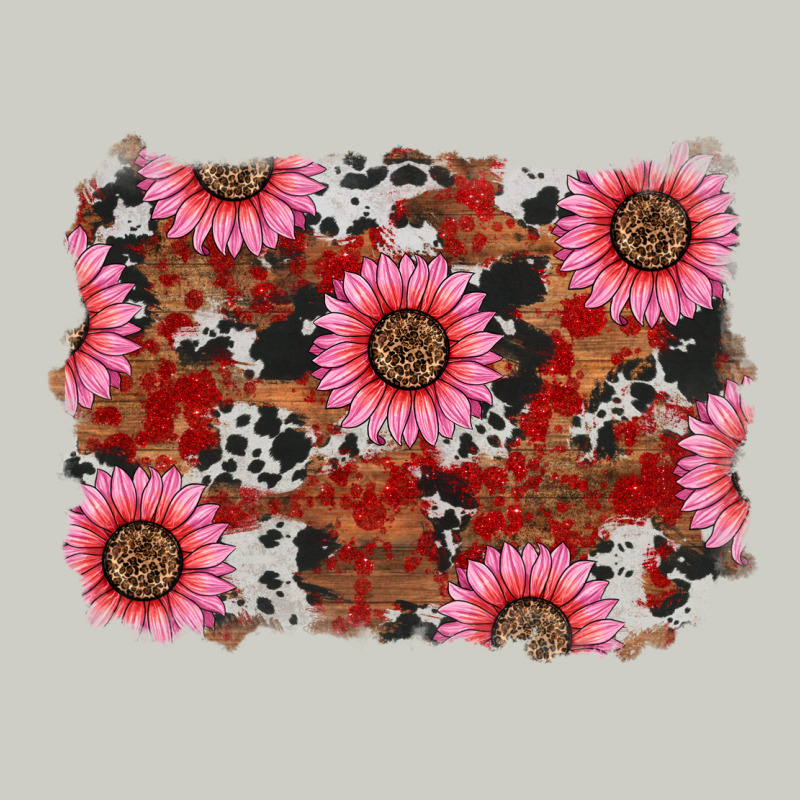 Valentine's Day Sunflowers Leopard Cowhide Background Heavyweight Hoodie by RanaPortraitStore | Teevron