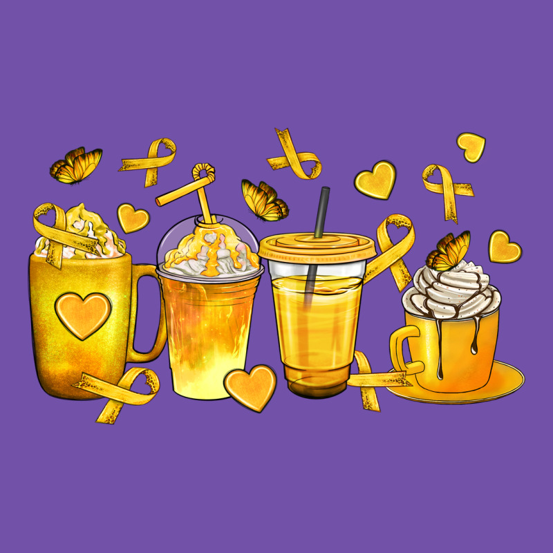 Childhood Cancer Coffee Cups Premium Sweatshirt by texasbilliewilder | Teevron