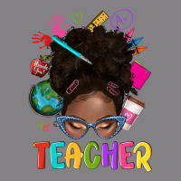 Teacher Afro Messy Bun Heavyweight Hoodie | Teevron