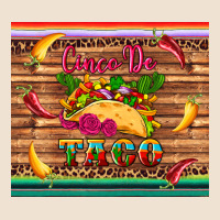Cinco De Taco Paper Serape Leopard Wooden Urban Heavy Tee | Teevron