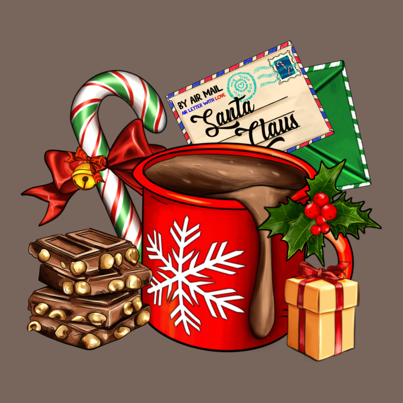 Christmas Hot Chocolate Cup With Gift And Letters Premium Hoodie by AdoDesignShop | Teevron