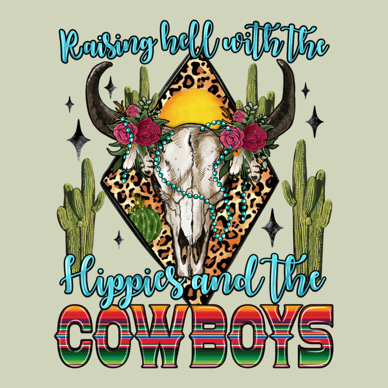 Raising Hell With The Hippies And The Cowboys Heavyweight Hoodie by Zillion Design Studio | Teevron